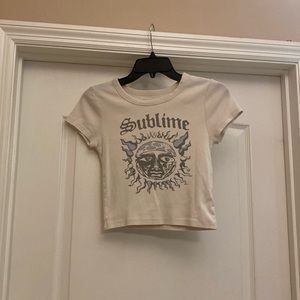 American Eagle AE Band Tee crop top Sublime